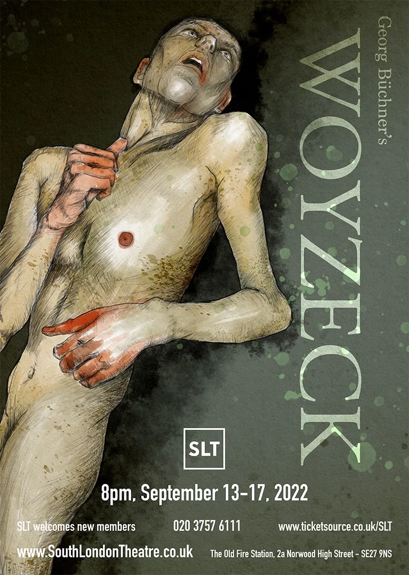 Woyzeck Poster, an emaciated man