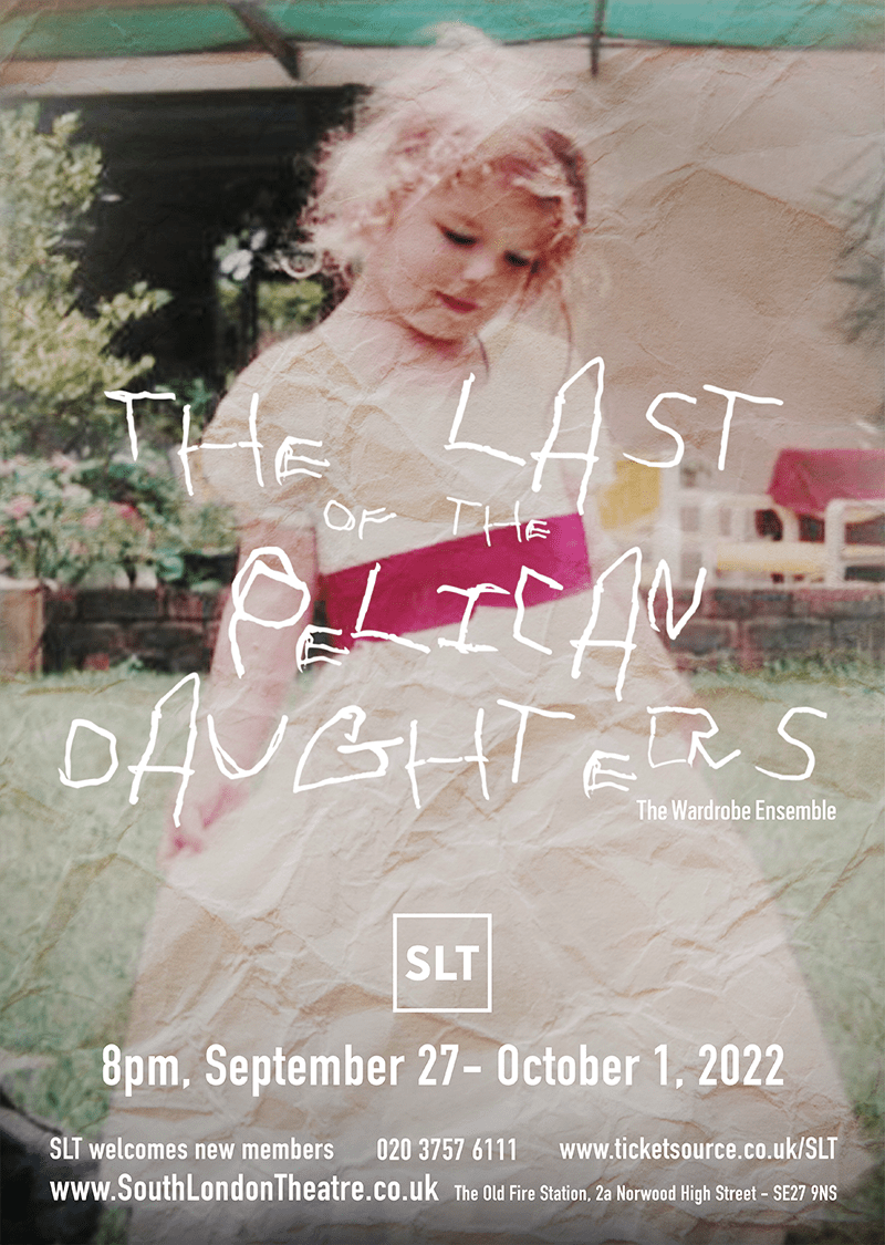 The Last of The Pelican Daughters Poster, featuring a little girl in a white dress with a pink sash