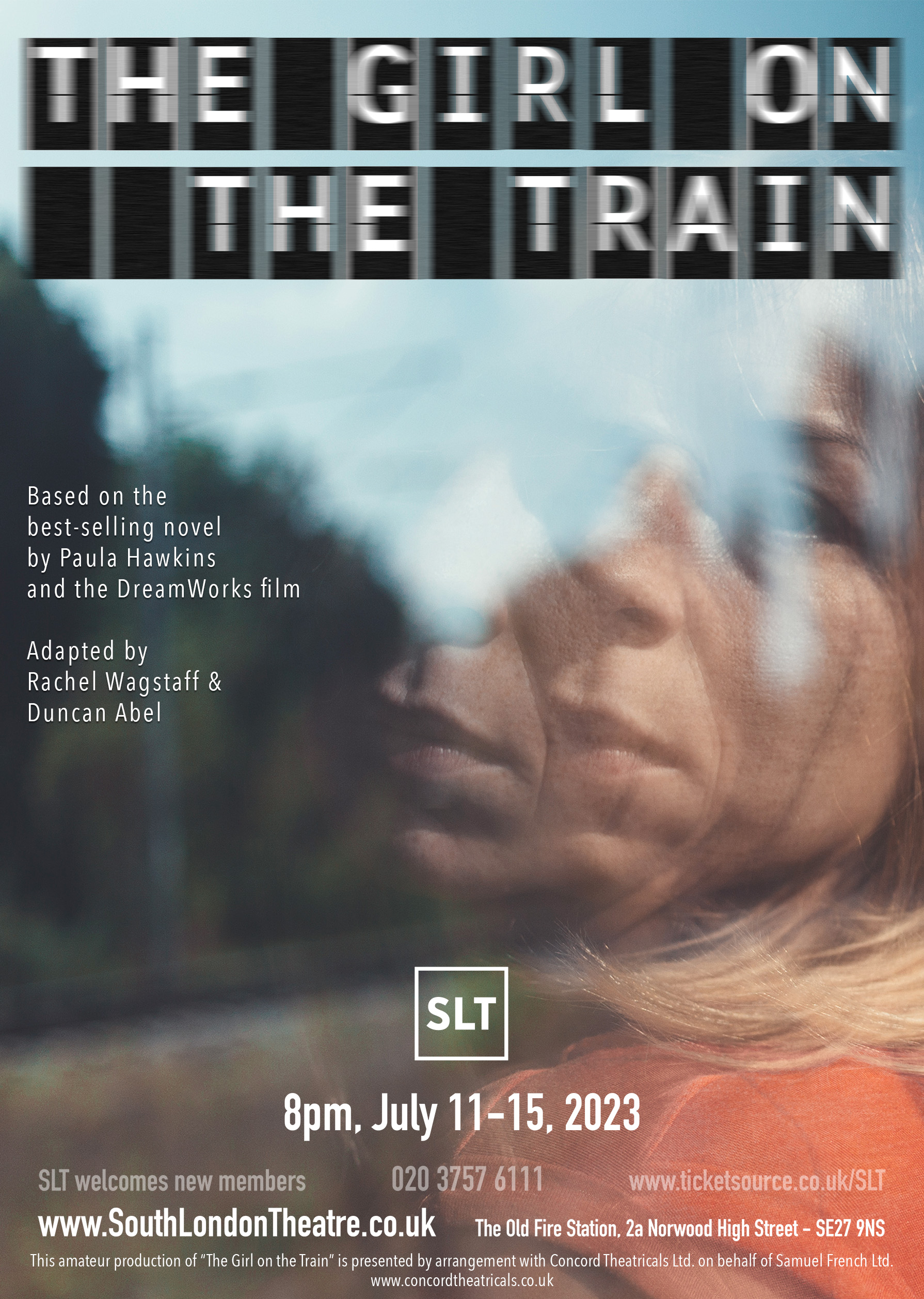 The Girl on a Train poster, A woman looking out of a train window