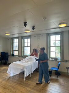 Actors rehearsing