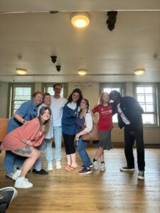 Actors rehearsing