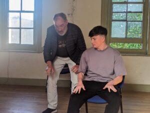 Actors rehearsing for Gundog