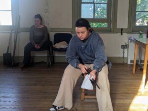 Actors rehearsing for Gundog