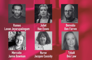 Headshots of actors cast in Romeo & Juliet