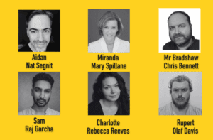 Headshots of six actors cast in NSFW