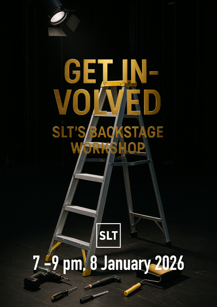 Poster image of ladder and tools in a spotlight