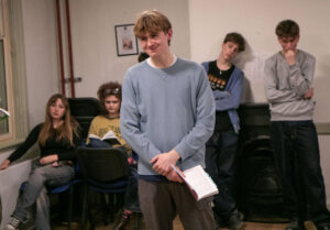 Young actors in rehearsal