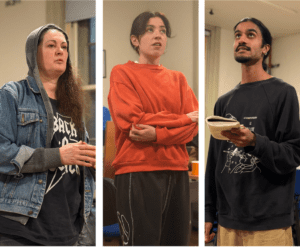 Triptych of three Terminus actors