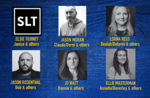 Headshots of six actors cast in come from Away