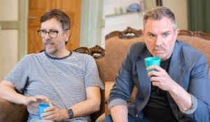 The actors in rehearsal
