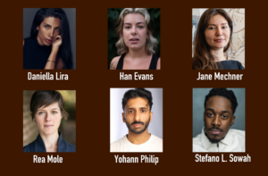 Headshots of six actors cast in Pool (No Water)