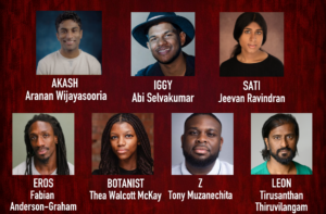 Headshots of seven actors cast in Chameleon
