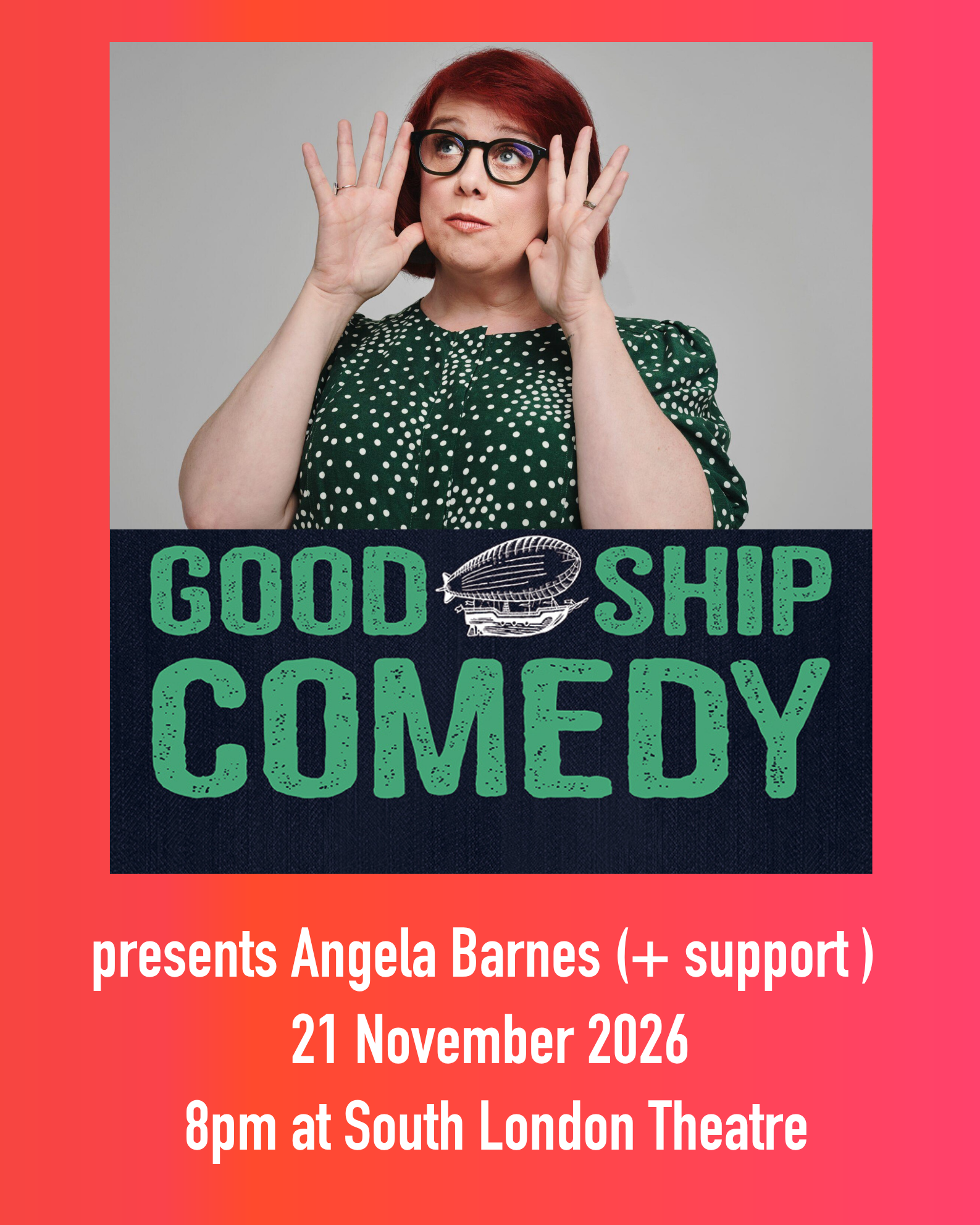 Poster image featuring headshot of Angela Barnes